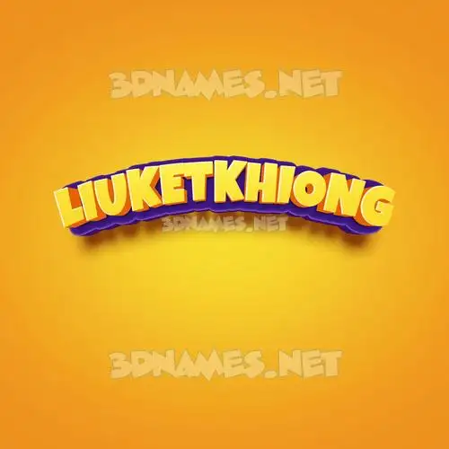 liuketkhiong in Orange Toon style - 3D name wallpaper