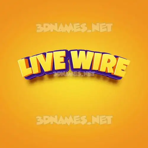 live wire in Orange Toon style - 3D name wallpaper live wire in Orange Toon style - 3D name wallpaper