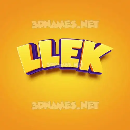 llek in Orange Toon style - 3D name wallpaper llek in Orange Toon style - 3D name wallpaper