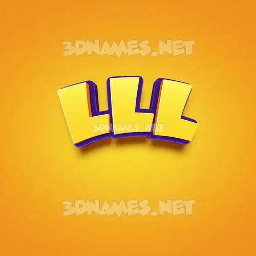 lll in Orange Toon style - 3D name wallpaper lll in Orange Toon style - 3D name wallpaper