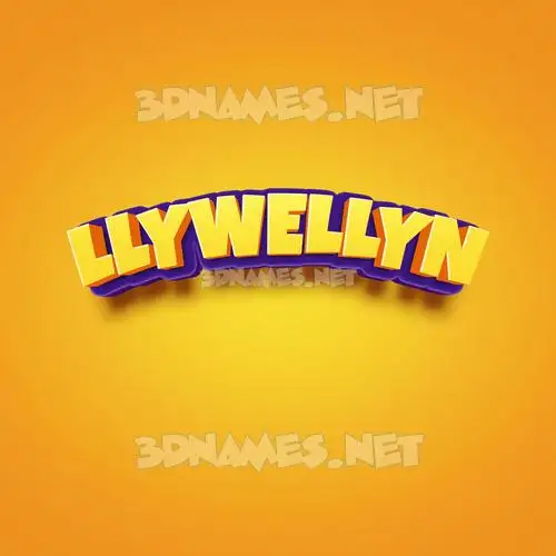 llywellyn in Orange Toon style - 3D name wallpaper llywellyn in Orange Toon style - 3D name wallpaper