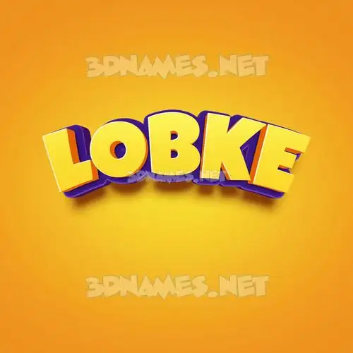 lobke in Orange Toon style - 3D name wallpaper