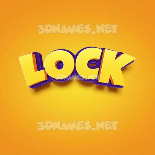 lock in Orange Toon style - 3D name wallpaper lock in Orange Toon style - 3D name wallpaper