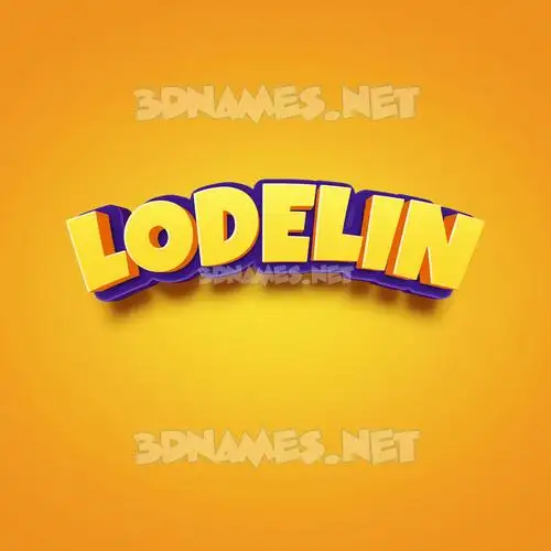 lodelin in Orange Toon style - 3D name wallpaper lodelin in Orange Toon style - 3D name wallpaper