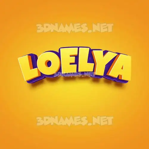 loelya in Orange Toon style - 3D name wallpaper loelya in Orange Toon style - 3D name wallpaper