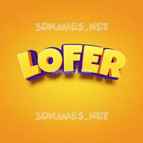 lofer in Orange Toon style - 3D name wallpaper lofer in Orange Toon style - 3D name wallpaper