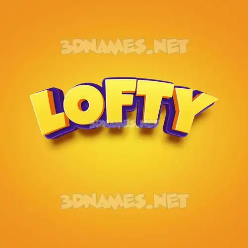 lofty in Orange Toon style - 3D name wallpaper lofty in Orange Toon style - 3D name wallpaper