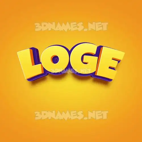 loge in Orange Toon style - 3D name wallpaper loge in Orange Toon style - 3D name wallpaper