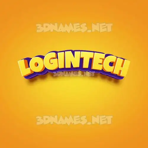 logintech in Orange Toon style - 3D name wallpaper