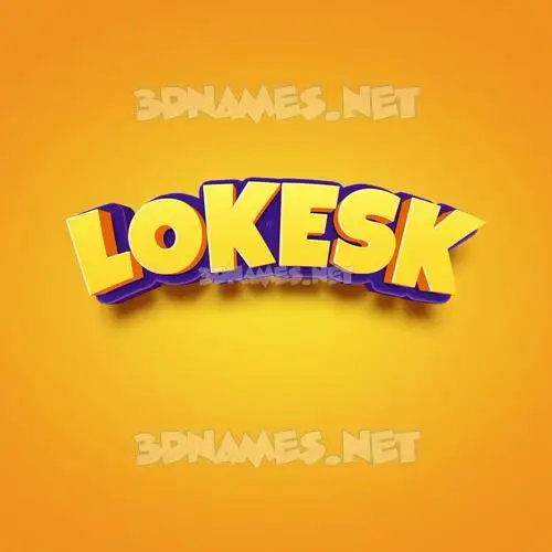 lokesk in Orange Toon style - 3D name wallpaper lokesk in Orange Toon style - 3D name wallpaper