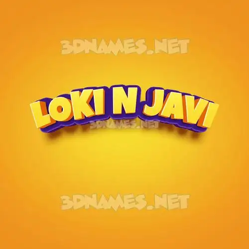 loki n javi in Orange Toon style - 3D name wallpaper loki n javi in Orange Toon style - 3D name wallpaper