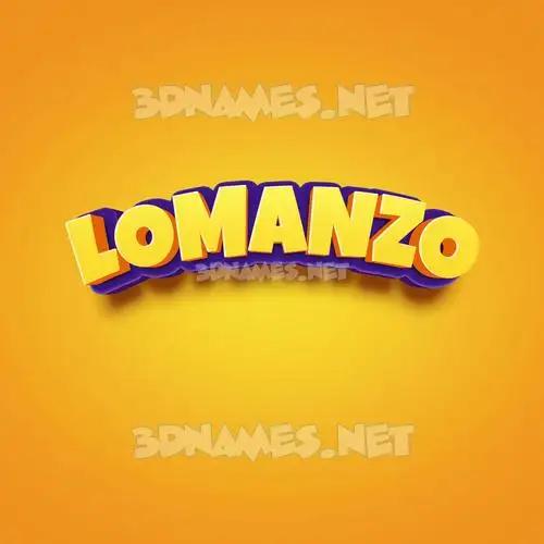 lomanzo in Orange Toon style - 3D name wallpaper lomanzo in Orange Toon style - 3D name wallpaper