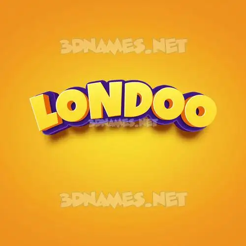 londoo in Orange Toon style - 3D name wallpaper londoo in Orange Toon style - 3D name wallpaper