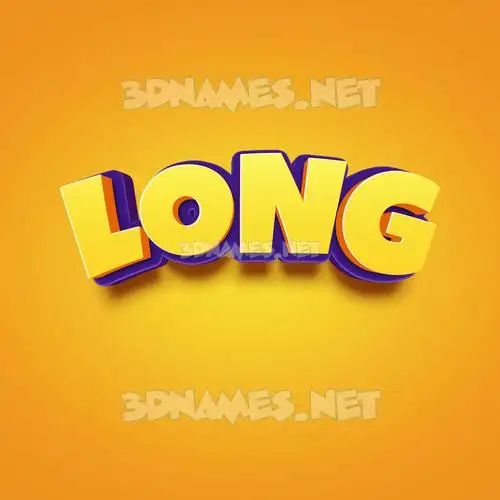 long in Orange Toon style - 3D name wallpaper long in Orange Toon style - 3D name wallpaper