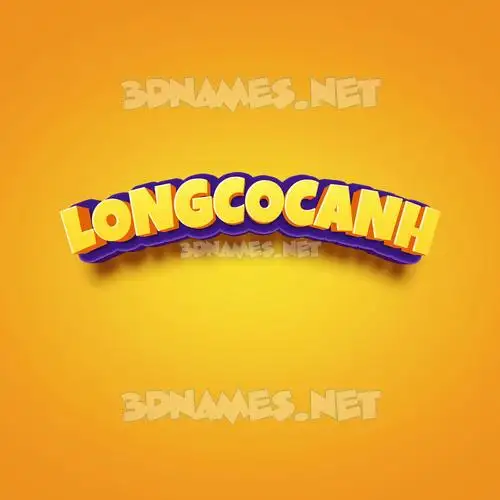longcocanh in Orange Toon style - 3D name wallpaper
