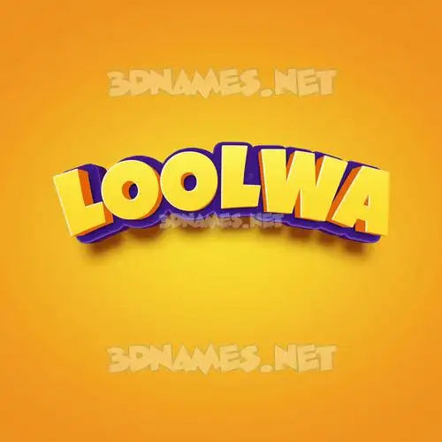 loolwa in Orange Toon style - 3D name wallpaper loolwa in Orange Toon style - 3D name wallpaper