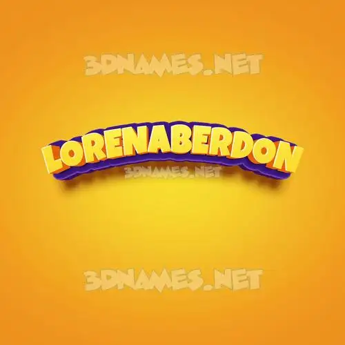 lorenaberdon in Orange Toon style - 3D name wallpaper lorenaberdon in Orange Toon style - 3D name wallpaper