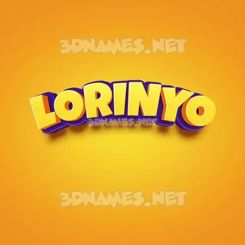 lorinyo in Orange Toon style - 3D name wallpaper lorinyo in Orange Toon style - 3D name wallpaper