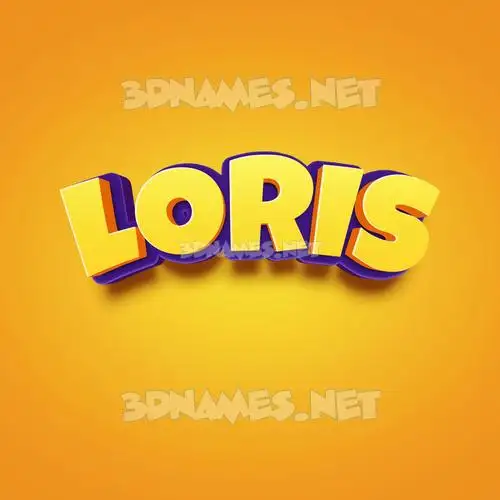 loris in Orange Toon style - 3D name wallpaper loris in Orange Toon style - 3D name wallpaper