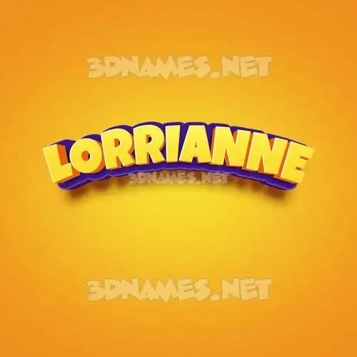 lorrianne in Orange Toon style - 3D name wallpaper lorrianne in Orange Toon style - 3D name wallpaper