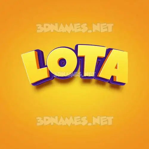 lota in Orange Toon style - 3D name wallpaper lota in Orange Toon style - 3D name wallpaper