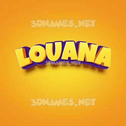 louana in Orange Toon style - 3D name wallpaper louana in Orange Toon style - 3D name wallpaper