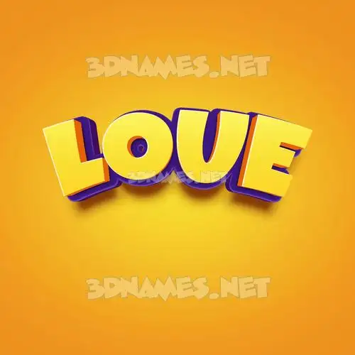 loue in Orange Toon style - 3D name wallpaper loue in Orange Toon style - 3D name wallpaper