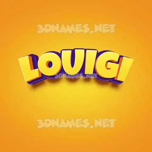 louigi in Orange Toon style - 3D name wallpaper louigi in Orange Toon style - 3D name wallpaper