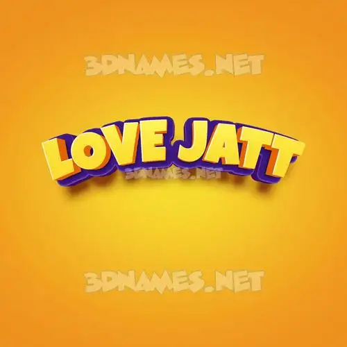 love jatt in Orange Toon style - 3D name wallpaper love jatt in Orange Toon style - 3D name wallpaper