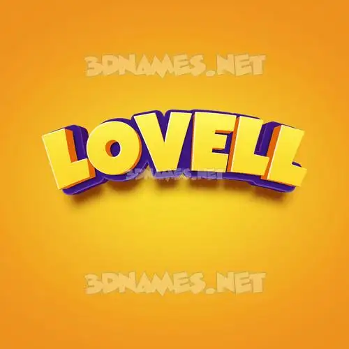 lovell in Orange Toon style - 3D name wallpaper lovell in Orange Toon style - 3D name wallpaper