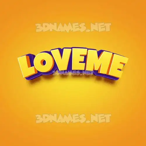 loveme in Orange Toon style - 3D name wallpaper loveme in Orange Toon style - 3D name wallpaper