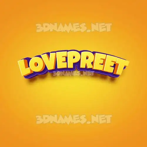 lovepreet in Orange Toon style - 3D name wallpaper lovepreet in Orange Toon style - 3D name wallpaper