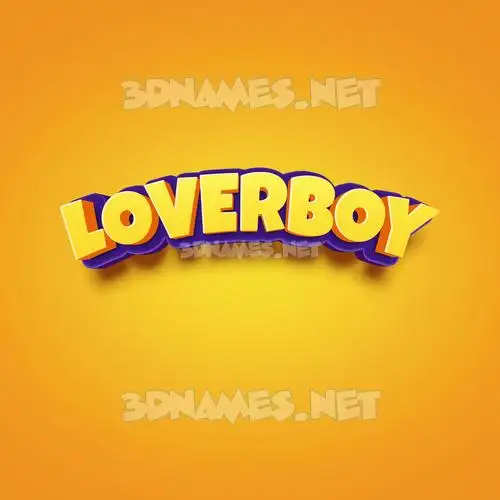 loverboy in Orange Toon style - 3D name wallpaper loverboy in Orange Toon style - 3D name wallpaper