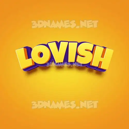 lovish in Orange Toon style - 3D name wallpaper lovish in Orange Toon style - 3D name wallpaper