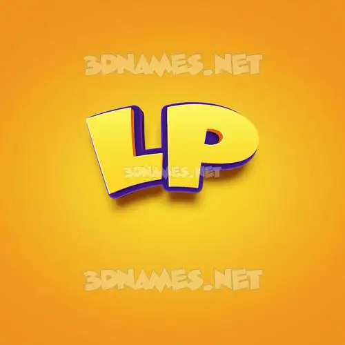 lp in Orange Toon style - 3D name wallpaper lp in Orange Toon style - 3D name wallpaper