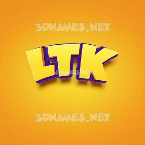 ltk in Orange Toon style - 3D name wallpaper