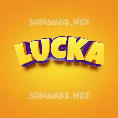 lucka in Orange Toon style - 3D name wallpaper lucka in Orange Toon style - 3D name wallpaper