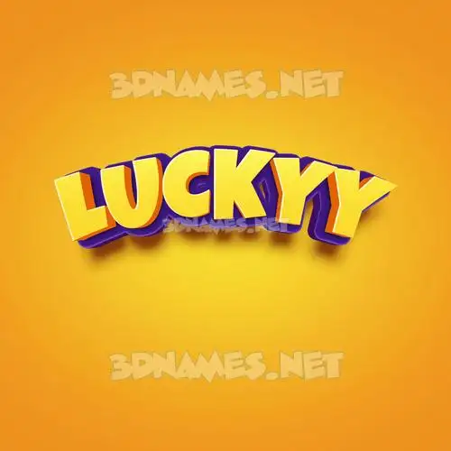 luckyy in Orange Toon style - 3D name wallpaper luckyy in Orange Toon style - 3D name wallpaper