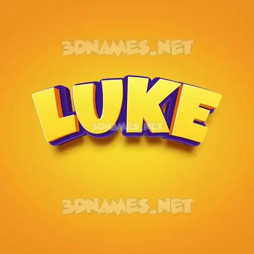 luke in Orange Toon style - 3D name wallpaper