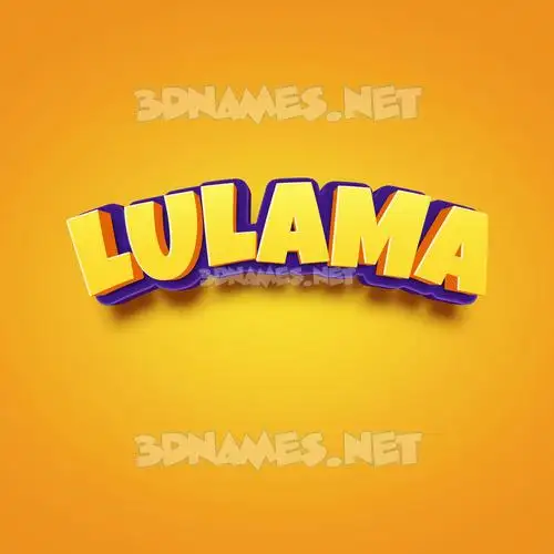 lulama in Orange Toon style - 3D name wallpaper lulama in Orange Toon style - 3D name wallpaper