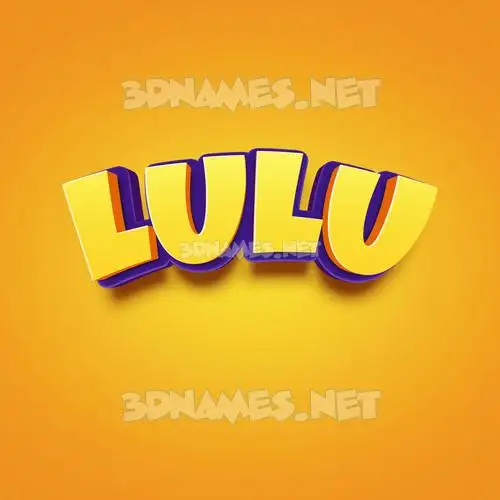 lulu in Orange Toon style - 3D name wallpaper