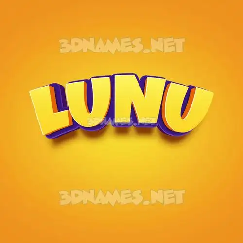 lunu in Orange Toon style - 3D name wallpaper lunu in Orange Toon style - 3D name wallpaper
