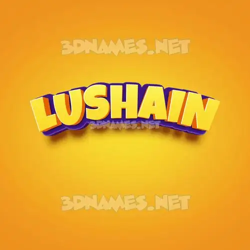 lushain in Orange Toon style - 3D name wallpaper lushain in Orange Toon style - 3D name wallpaper