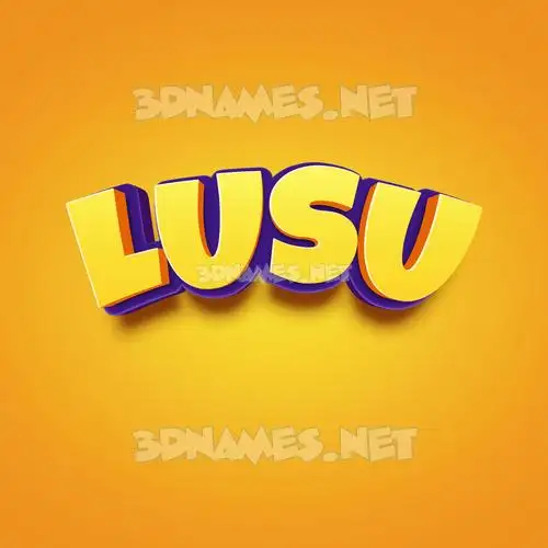 lusu in Orange Toon style - 3D name wallpaper lusu in Orange Toon style - 3D name wallpaper