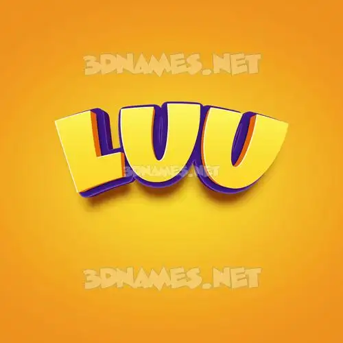 luu in Orange Toon style - 3D name wallpaper luu in Orange Toon style - 3D name wallpaper