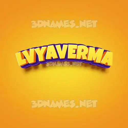 lvyaverma in Orange Toon style - 3D name wallpaper lvyaverma in Orange Toon style - 3D name wallpaper