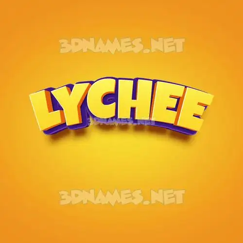 lychee in Orange Toon style - 3D name wallpaper lychee in Orange Toon style - 3D name wallpaper