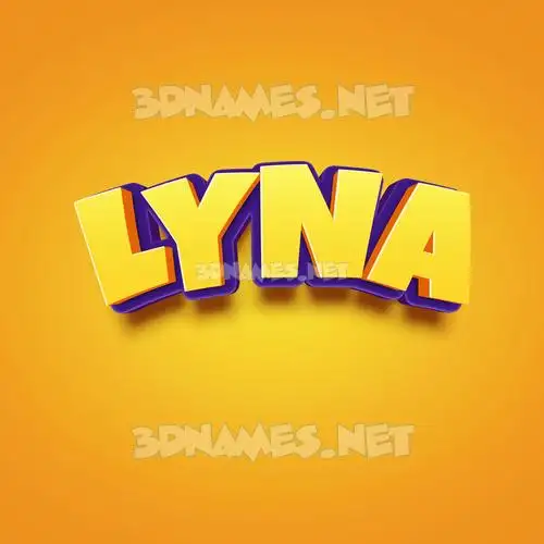 lyna in Orange Toon style - 3D name wallpaper lyna in Orange Toon style - 3D name wallpaper