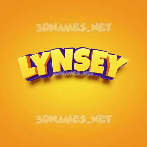 lynsey in Orange Toon style - 3D name wallpaper