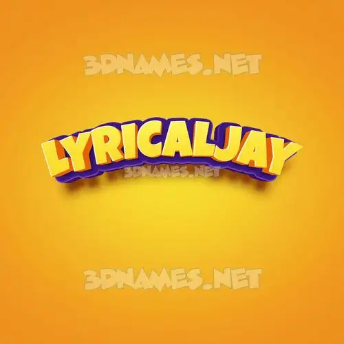 lyricaljay in Orange Toon style - 3D name wallpaper lyricaljay in Orange Toon style - 3D name wallpaper